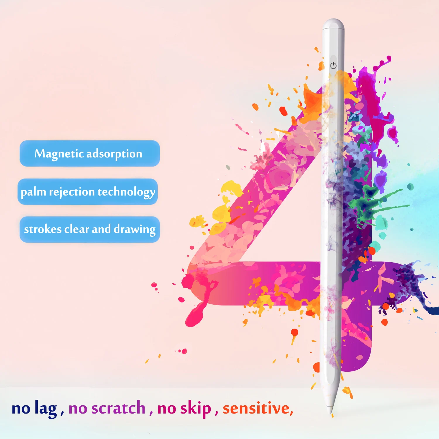 

For Apple Pencil 2 With Palm Rejection Stylus Pen For iPad Pro 11 12.9 2021 2020 2018 2019 7th 8th Air 3 4 For iPad Pro Pencil