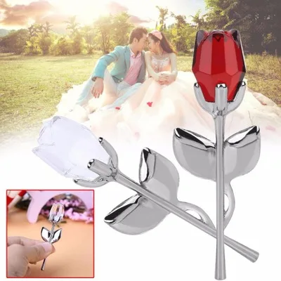 100 шт. прозрачные Искусственные цветы розы|Сувениры для вечеринок| |