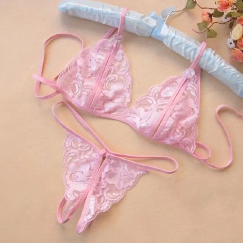 

Lace Lingerie Sleepwear Bra+Underwear Babydoll Bikini