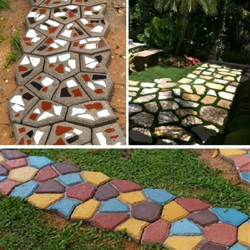 

DIY Plastic Path Maker Mold Manually Paving Cement Brick Stone Road Concrete Molds Pavement For Garden Home