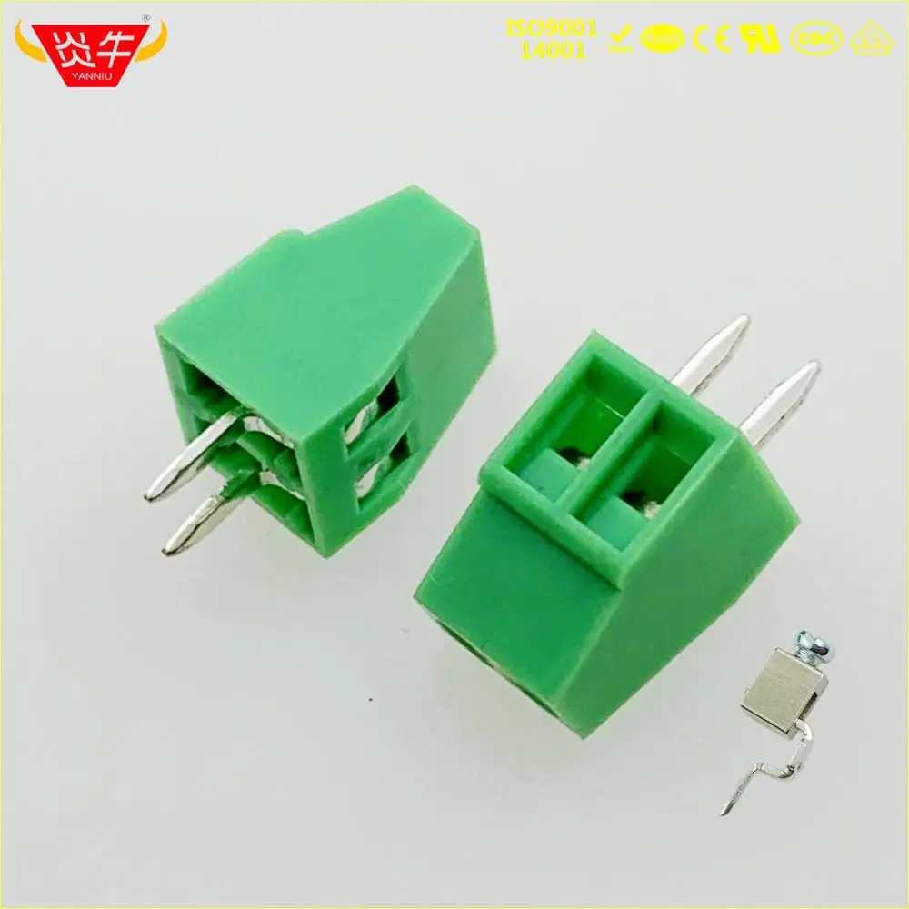 KF308 2,54 мм 2PIN PCB Универсальный винтовой клеммный блок DG308 KF128-2.54-2P MPT 0,5/2-2,54-1725656 PHOENIX CONTACT YANNIU