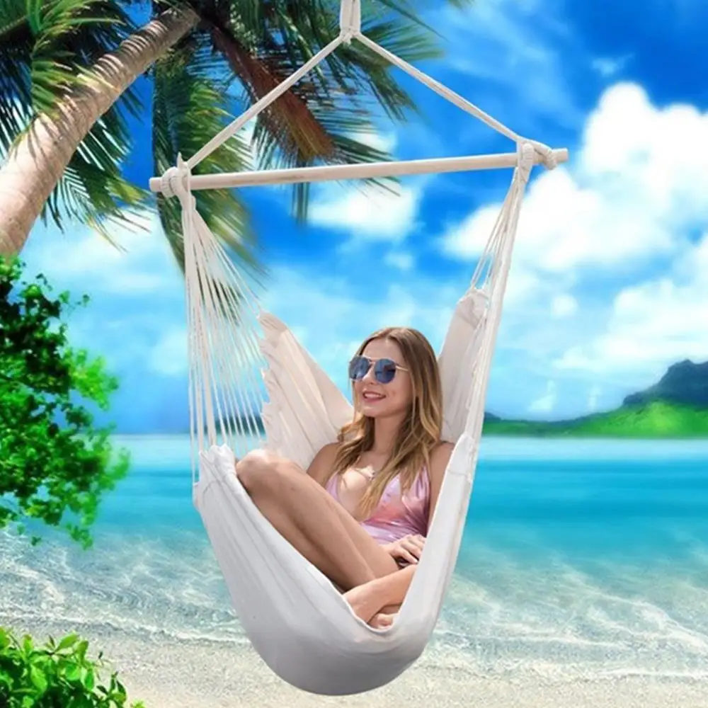 

Hammocks Hanging Fabric Macrame Hammock Colorful Kids Relax Strong 150kg Adult Cradle Hanging Swing Hammock Chair Camping Swing