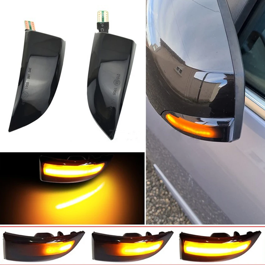 

Комплект из 2 предметов, новинка, автомобильный динамический боковое зеркало заднего вида светильник Поворотная сигнальная лампа подходит ...