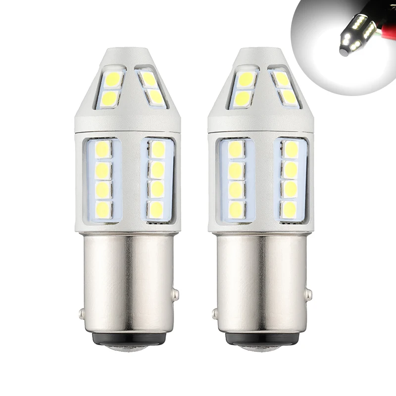 2XDaytime бег светильник DRL 1157 BAY15D P21/5 Вт супер яркий 30 SMD 3030 светодиодный автомобиль