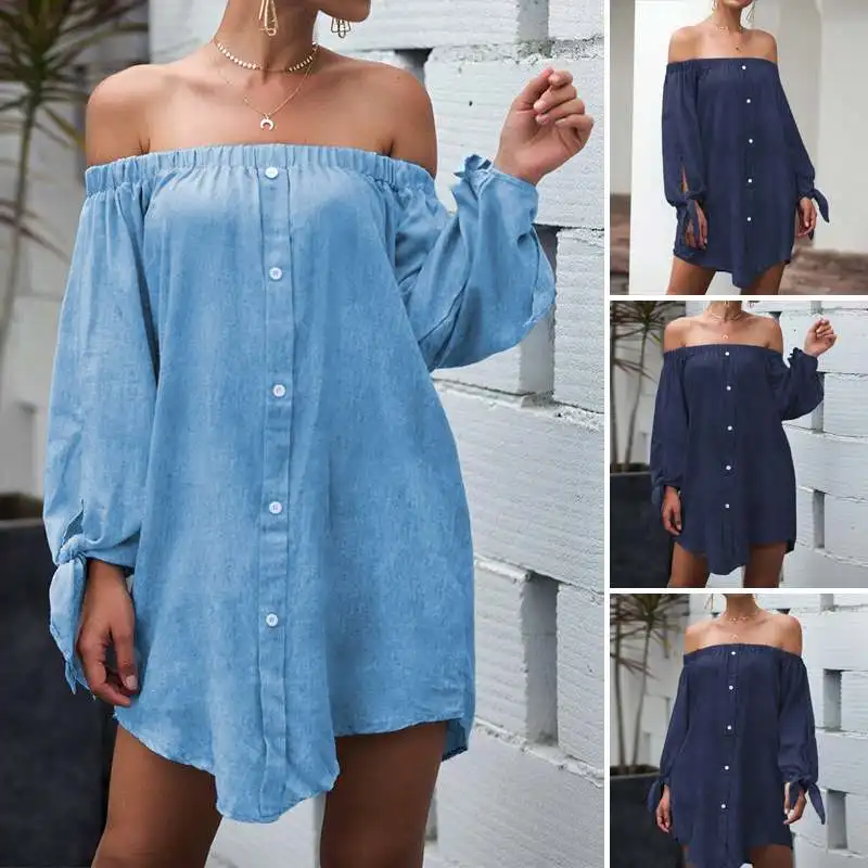 Женский летний сарафан VONDA сексуальное мини платье с открытыми плечами для