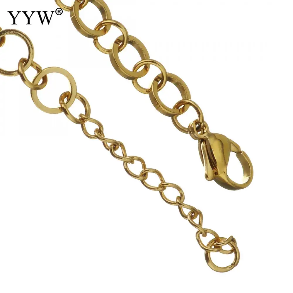 5 прядей золотой женский браслет из нержавеющей стали ювелирные изделия полые