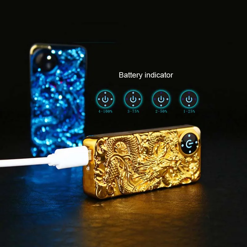 USB зажигалка с двойной дугой сенсорный переключатель Электронная ветрозащитная