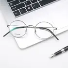 Мужская круглая оправа для очков Morten, титановая оправа без винтов для очков для коррекции близорукости в стиле ретро