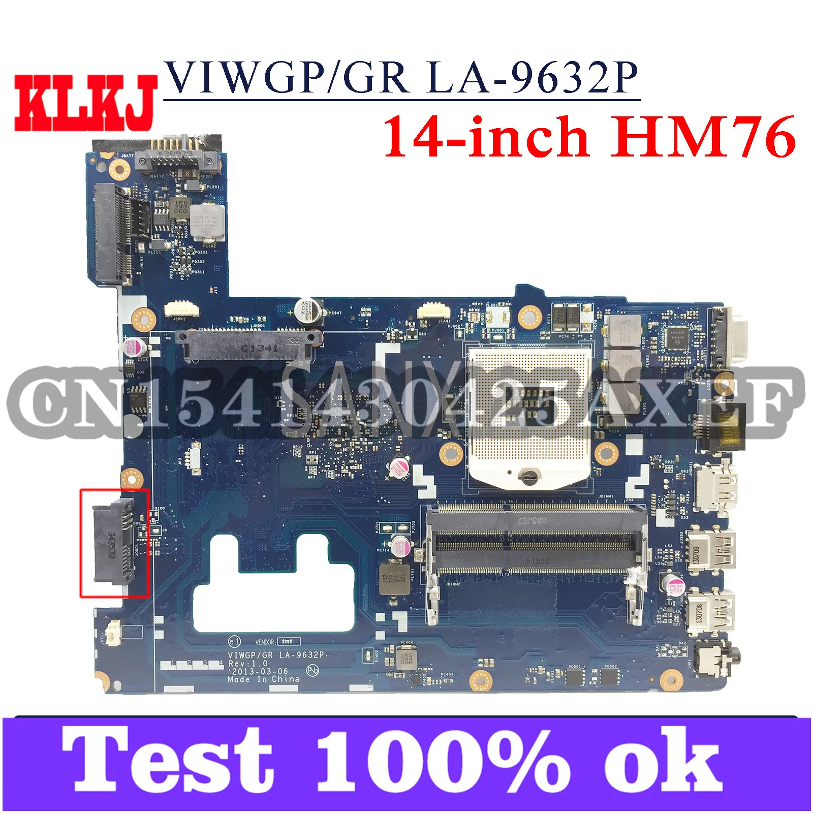 KLKJ LA-9632P     Lenovo G400 (14 )    SLJ8E HM76 ( I3 I5 I7 CPU)