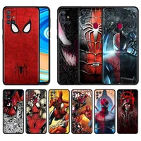cover for samsung galaxy a50 a10 a70 a20e a30 a22 4g black phone case a40 a12 m31 m30s m51 a20s soft shell marvel spiderman