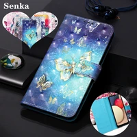 s21 ultra flip cover for samsung galaxy s20 fe 5g s21 plus painted leather wallet case card holder kickstand full protection bag