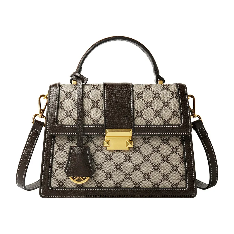 

Vintage Print Crossbody Bag for Women Luxury Brand Women Handbags Genuine Leather One Shoulder Bag Purse and Handbags Sac Luxe
