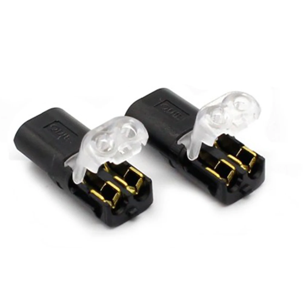 

10Pcs Quick H-type D2 Double Cable Clamp Terminal Block Spring with No Welding Connector