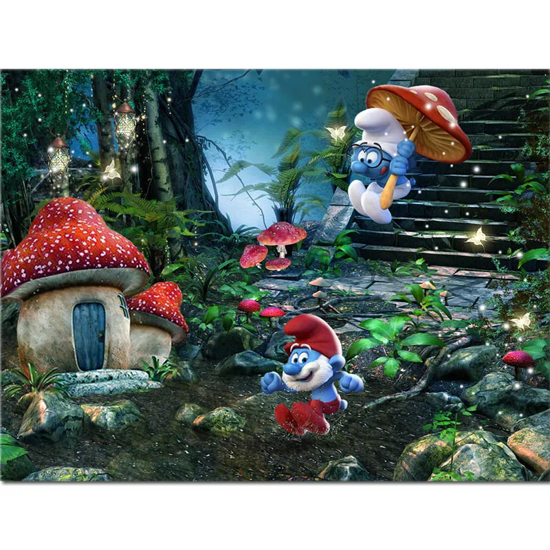 5d полная квадратная круглая алмазная живопись лес мечта гриб эльф вышивка
