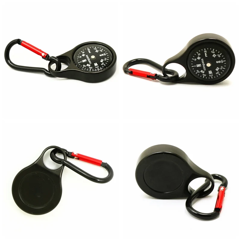 

Zinc Alloy Camping Climbing Hiking Compass Carabiner Clip Snap Hooks Outdoor Climbing Survival Tools Key-chain Compass
