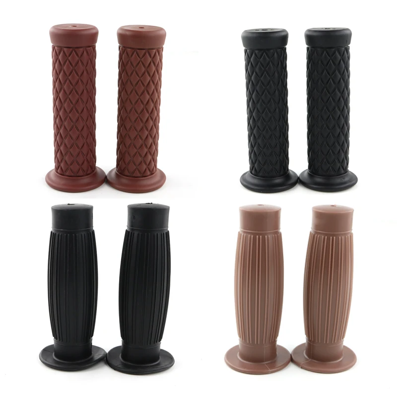 Универсальный винтажный резиновый руль для мотоцикла 22 мм 7/8 дюйма левый 25 1 дюйм