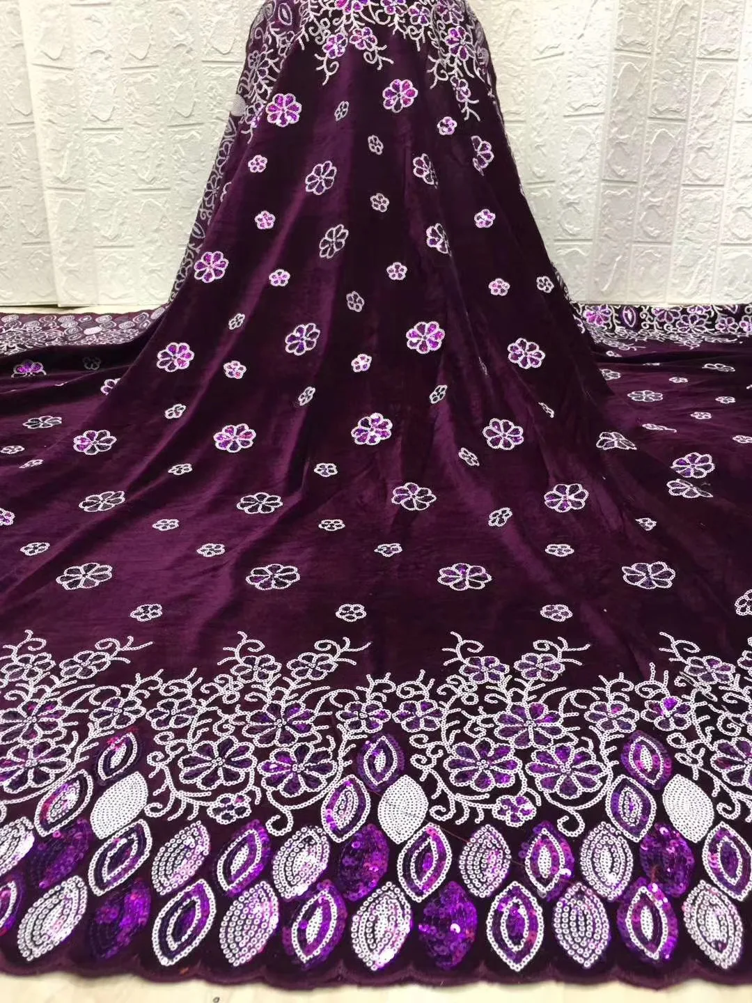 

Африканская бархатная кружевная ткань с блестками, французская нигерийская кружевная ткань 2020, высококачественное кружевное свадебное пл...