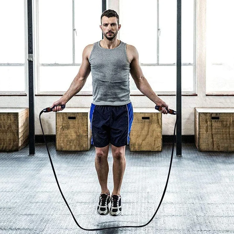 

2PCS Skipping Rope Adult Fitness Jump Ropes Best for Weight Loss Conditioning Workout Training Home Exercise Slim Body