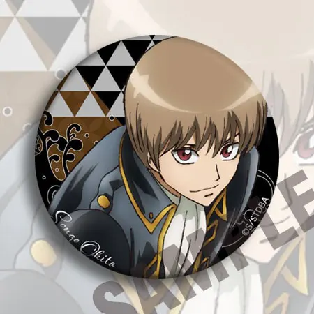 

1pc 58 mm silver silver Gintama Gintoki Sakata Pins Brooch Badges Broche