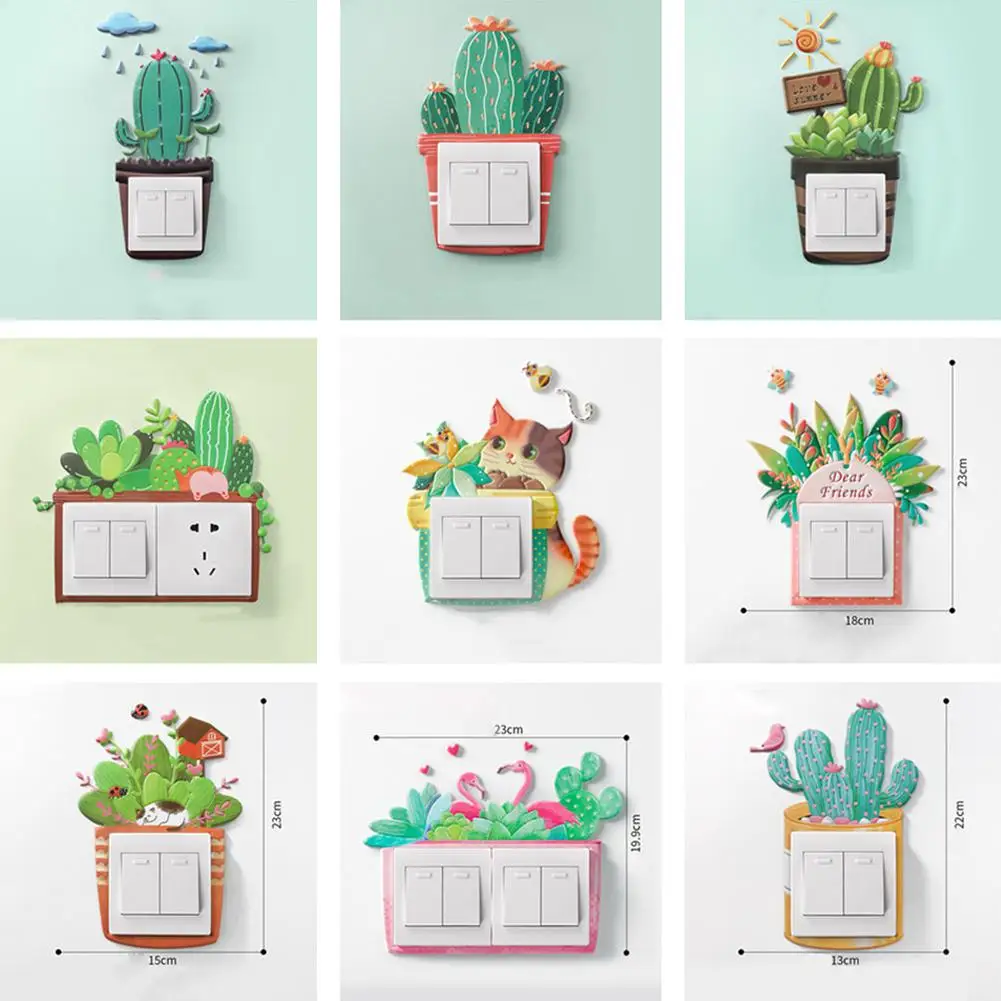 Чехол с изображением животного из мультфильма декор для спальни 3D наклейки