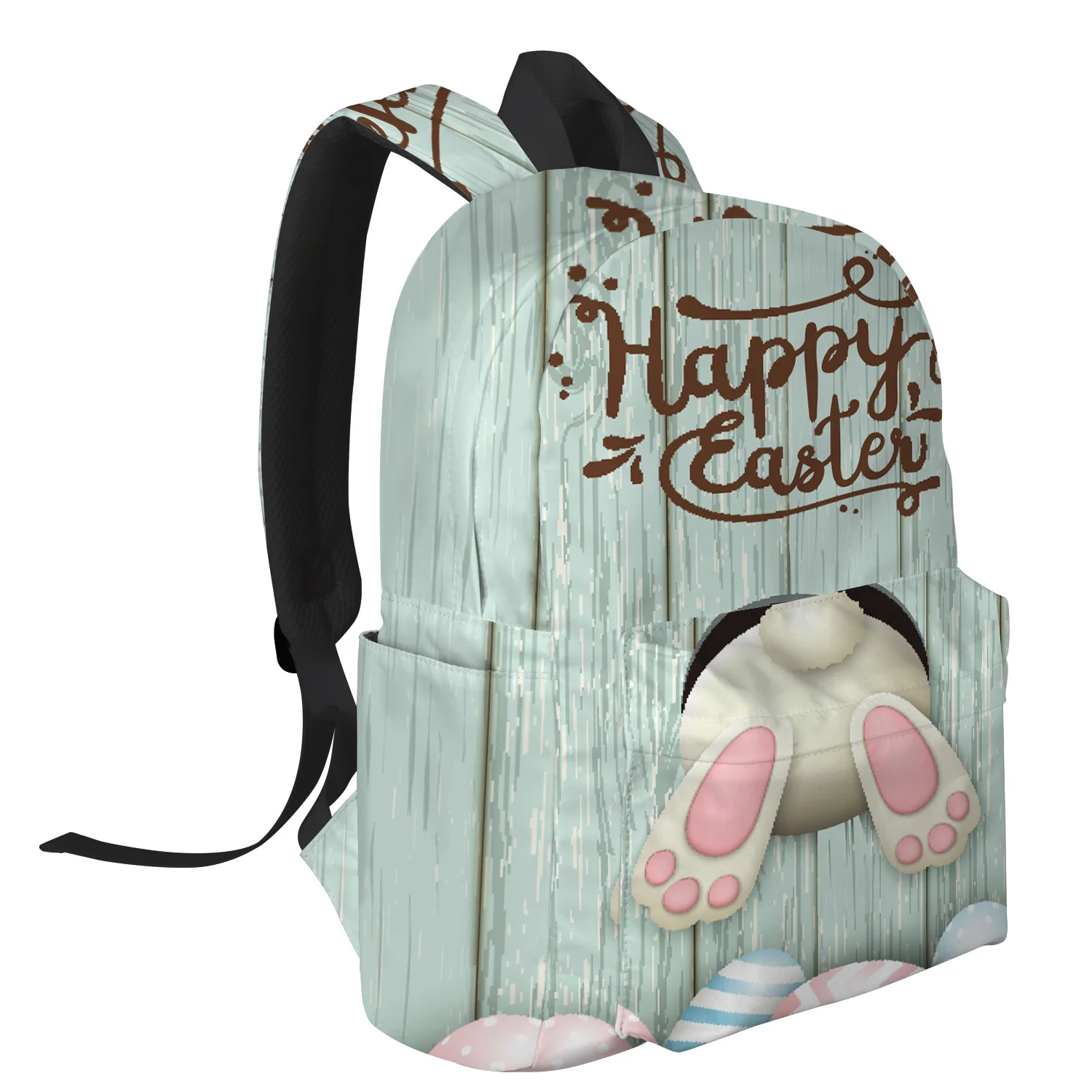 Пасхальный Банни праздник деревянные яйца милые животные юмористический рюкзак