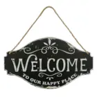 IJoyDo, добро пожаловать в наше счастливое место, винтажный металлический знак, домашний декор для стен, деревенский декор для стен