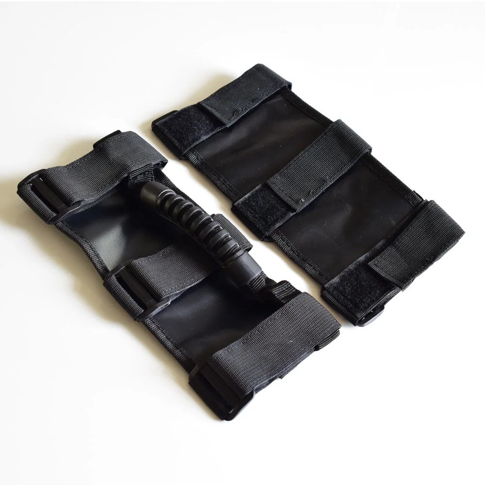2pcs Roll Bar Mount Side Adjustable Armrest Grab Handle Handles Kit Black for Accessories For Jeep Wrangler JK CJ TJ YJ accessor |
