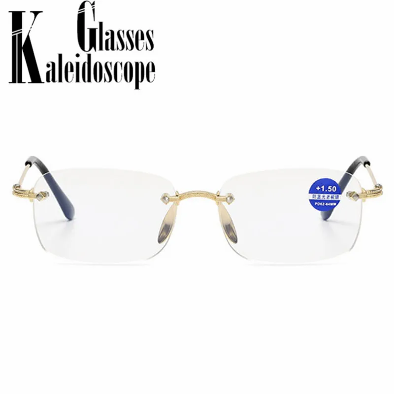 Бифокальные очки для чтения мужчин и женщин без оправы анти-синий светильник