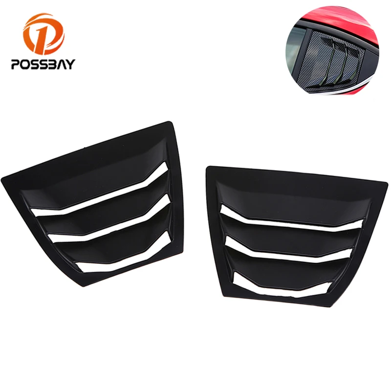 Черная задняя стеклянная панель со щелью для вентиляции POSSBAY для автомобиля Mazda 3/Axela Sedan 2014-настоящее время.