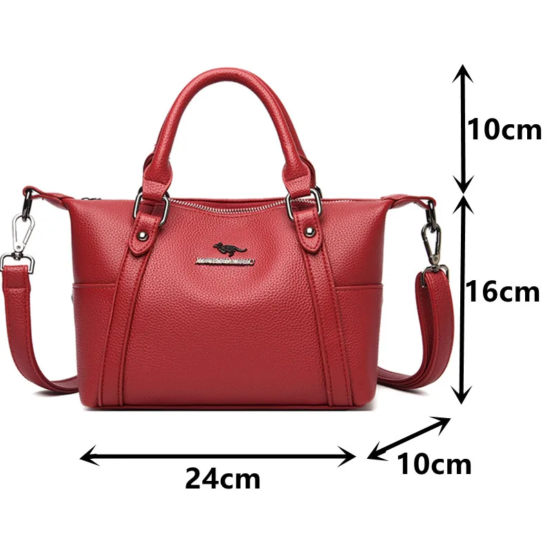 

Female Top-Handle Shoulder Bag Luxury Pu Leather Tote Bag Fashion Brand Messenger Crossbody Bags Women Casual All-match Handbags