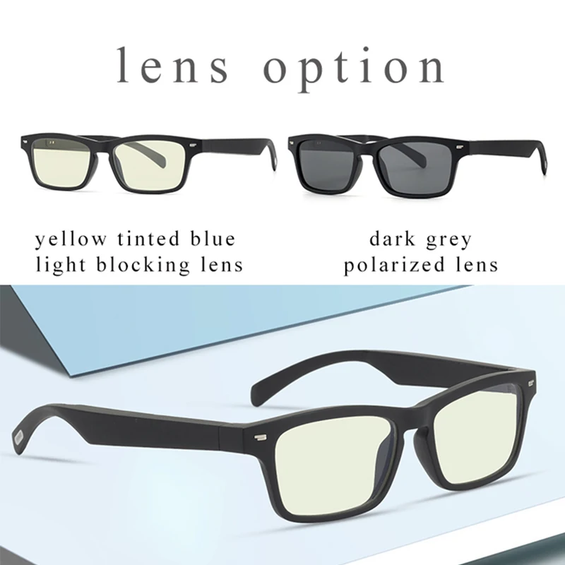

Smart Glasses Remote Control High Smart Glasses Waterproof Wireless Bluetooth Hands-Free Calling Audio Open Ear Music Sunglass