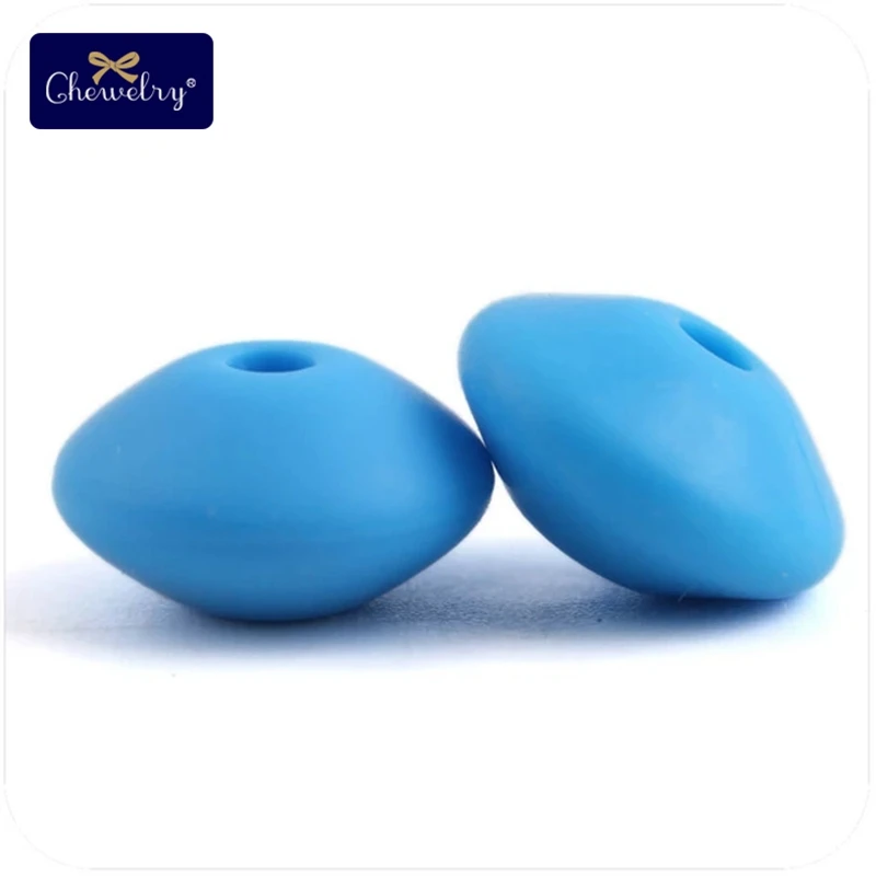 20PC Blue Перламутровый силиконовый Прорезыватель 10 мм 20 шт Силиконовые Бусины DIY Бусины Пищевой класс силиконовые счеты бусины зубные кольца для детей ожерелье Успокаивающая игрушка - Цвет: 20PC Blue