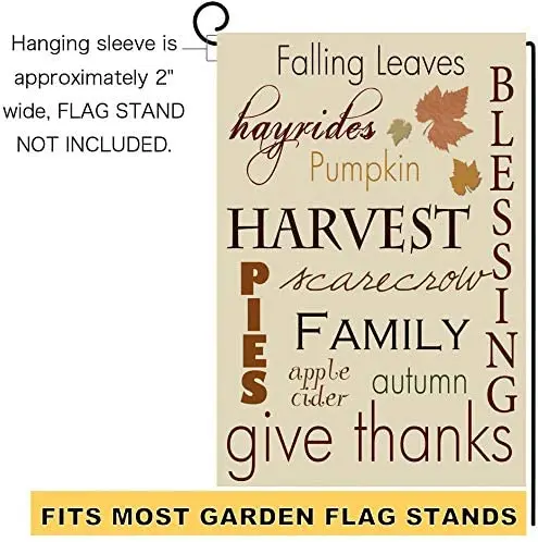 Добро пожаловать Осенний Садовый флаг в полоску с тыквой вертикальный