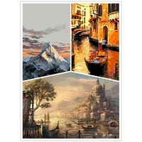 landscape painting by numbers still life picture coloring by numbers adults diy canvas drawing decor home