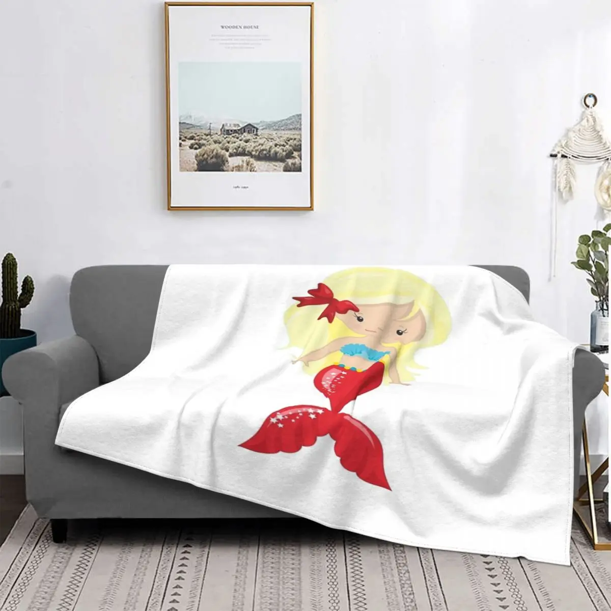 

Manta de sirena con pajarita, para cama colcha, manta doble de muselina a cuadros para bebé, alfombra de oración Islámica