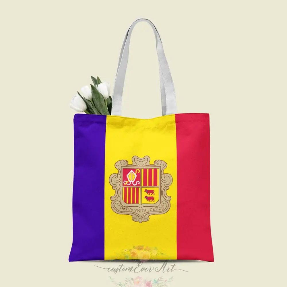 

Andorra tote bag custom canvas tote bags for women for teacher Birthday Bags Gift Bag personalized gifts