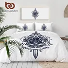 Комплект постельного белья BeddingOutlet с изображением старинных символов, пододеяльник с изображением меча дракона, кельтский узел, домашний текстиль, постельное белье в этническом стиле, 3 предмета