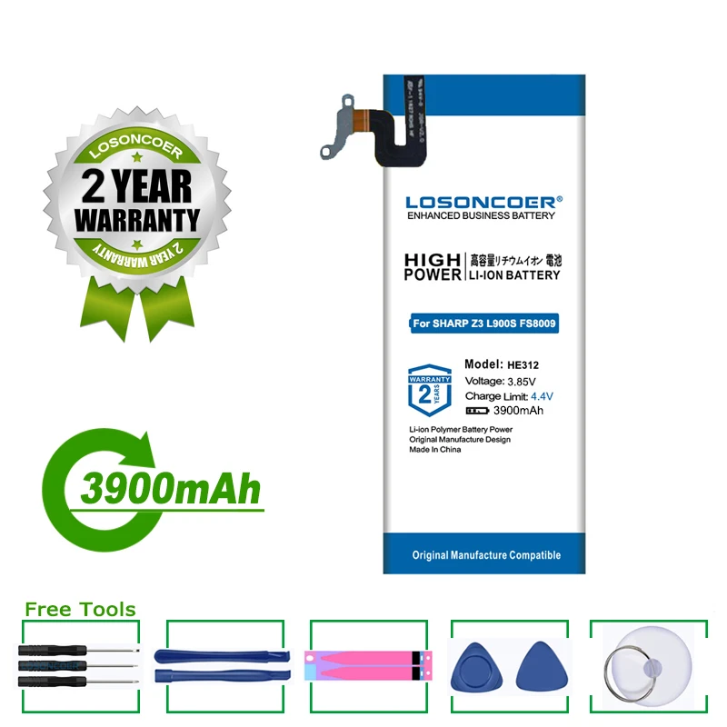 Аккумулятор для SHARP S2 FS8010 AQUOS / S3 FS8032/ Z2 A1 FS8002 /Z3 L900S FS8009 4600 мА · ч | Мобильные телефоны