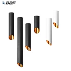 Потолочный Светодиодный точечный светильник DBF, Длинная чернаябелая проволока, приглушаемая лампа с поверхностным креплением AC220, 7 Вт, 3000K4000K6000K