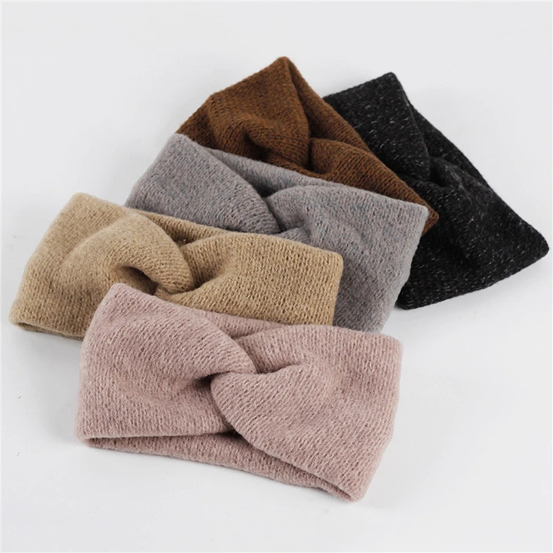 

Elastic Headband Turban Ladies Solid Color Hairband Fashion Hairpin High Quality Warm Ladies Hair Accessories