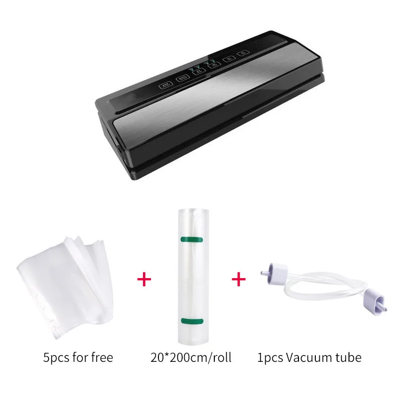 

YTK Vacuum Sealing Machine Home Best Vacuum Sealer Fresh Packaging Machine Food Saver Vacuum Packer Include 5Pcs Bags Free