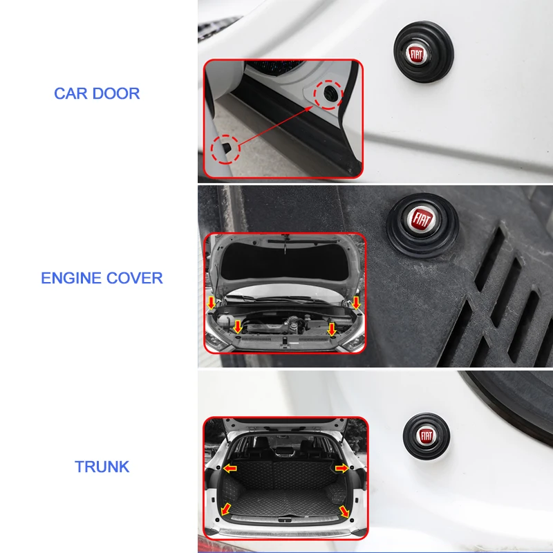 4 шт. противоударные наклейки на дверь автомобиля FIAT 500 Grande-Punto Astra Bravo Panda Tipo Stilo
