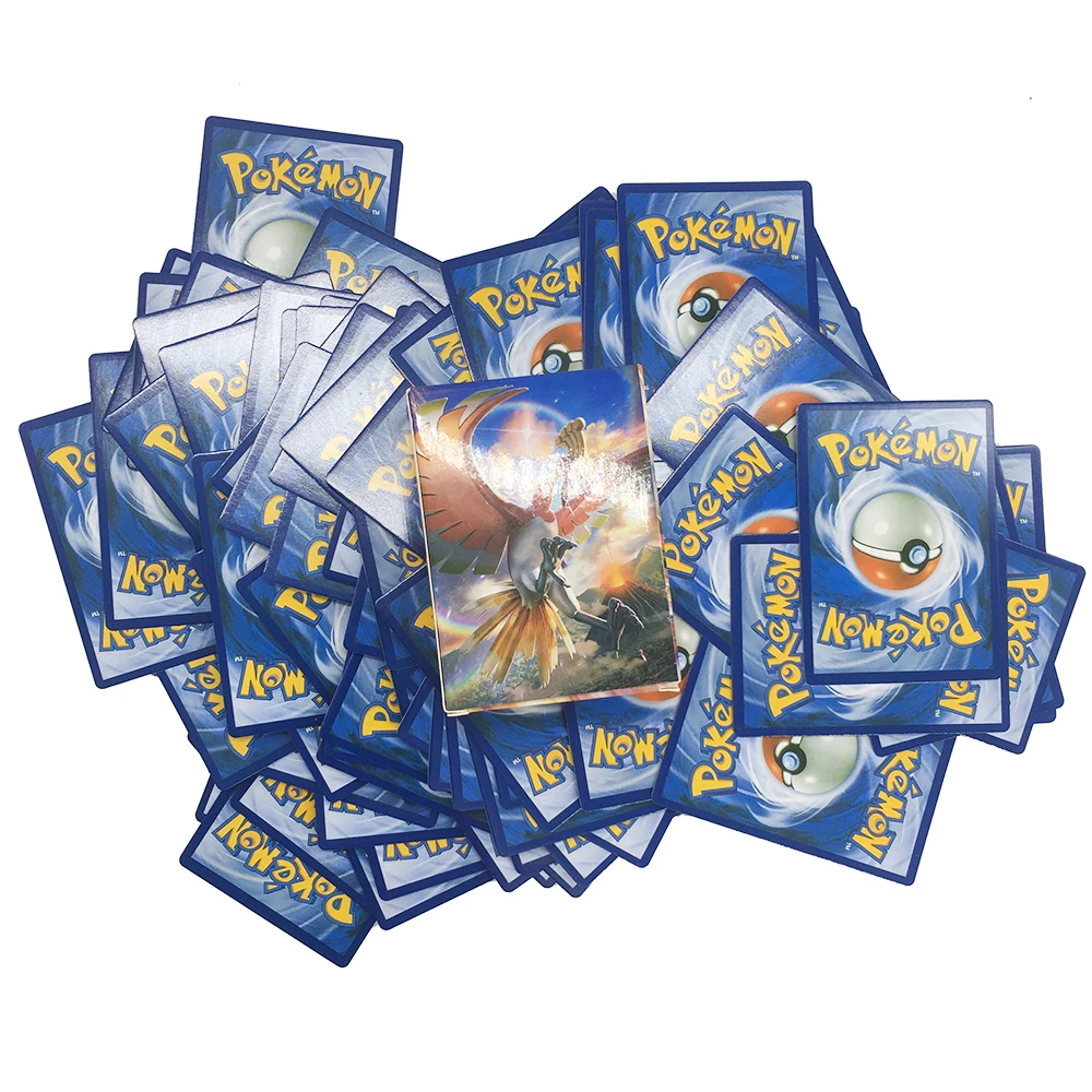 Блестящая карта Pokemon 100 шт. Обложка GX EX 3D щит для меча коллекционные подарки детей