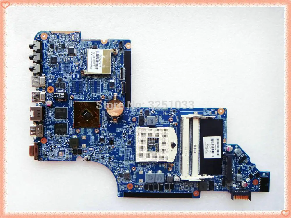 641487-001 материнская плата для ноутбука HP Pavilion DV6-6000 DDR3 HM65 HD6490/1G Полная тестовая |