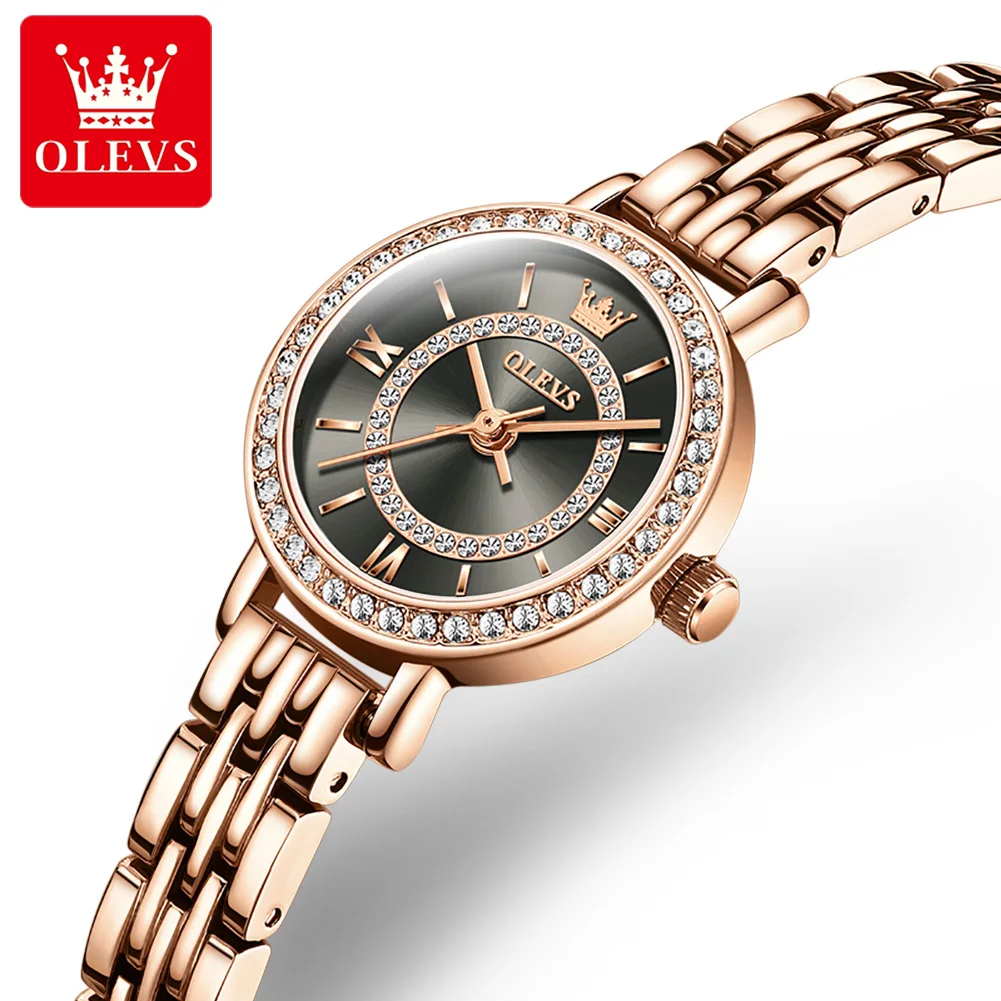

OLEVS Luxury High Quality Watches Women Quartz Wristwatch Waterproof Ladies Watch Small Dial Rose gold Women Gift Relojes Mujers