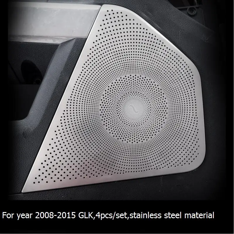 

Car Styling Audio Car Door Speaker Trim Cover Sticker For Mercedes Benz 2008 2009-2012 2013-2015 GLK 305 X204 Auto Accessories