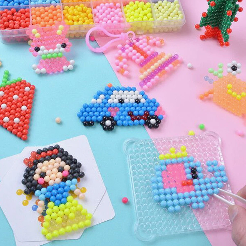 

Kids Water Spray Fuse Beads Set DIY Magic Educational Game 3D Handmade Puzzle Crystal Kids Gifts Parent-Child Interaction Toys