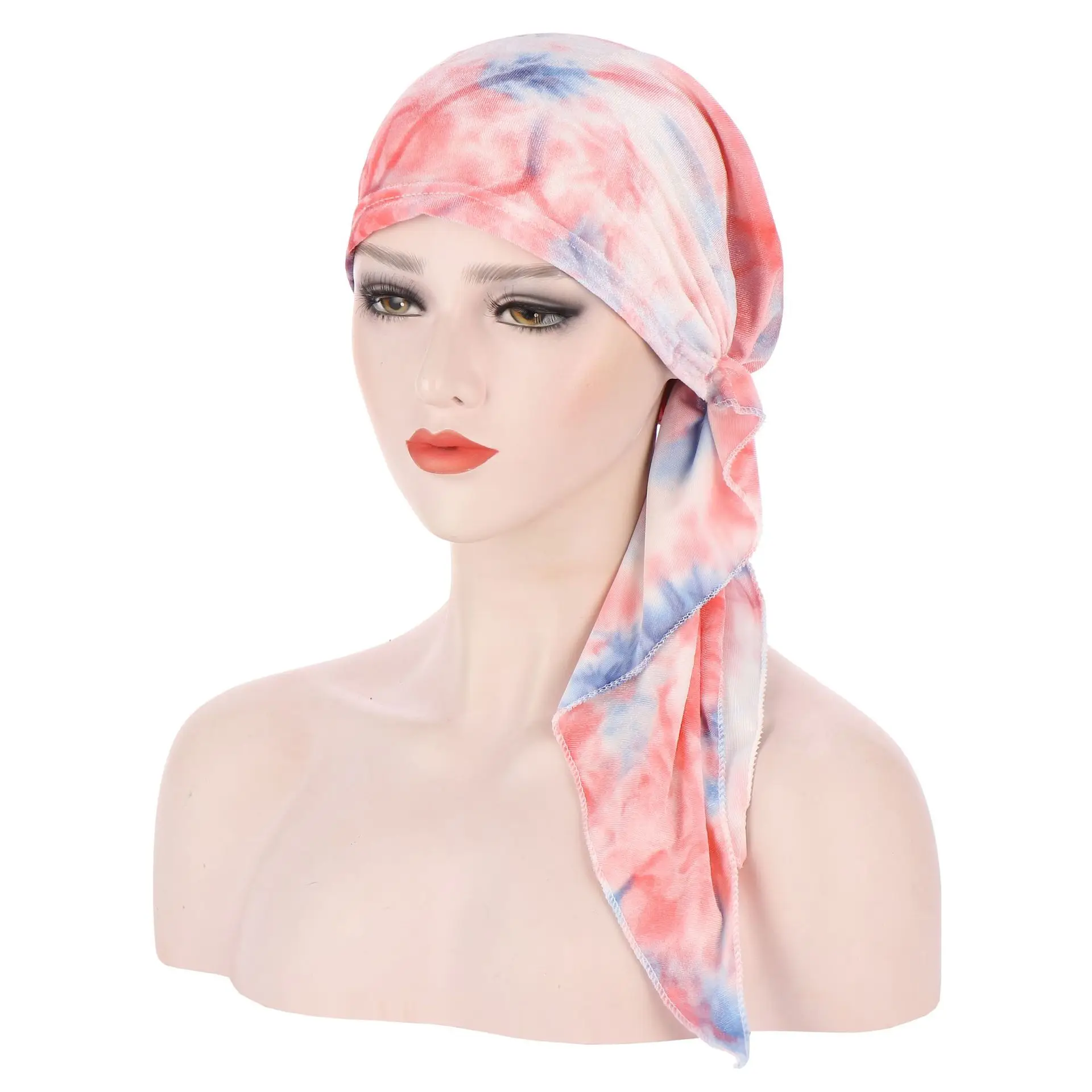 Helisopus Новый мусульманский бархатный тюрбан повязка на голову для женщин