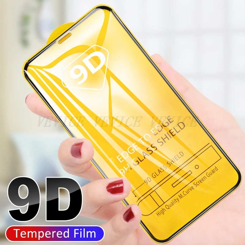 9D полное покрытие закаленное стекло для iPhone 11 Pro Max защита экрана Защитная пленка X