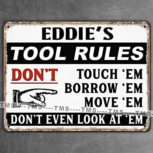 

Ретро жестяной знак Ретро персонализированный постер для гаражной мастерской 12x8 дюймов, украшение для кафе, семейного бара, ресторана